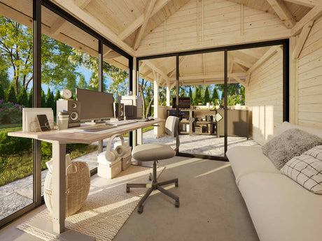 Bianca 207/507 (6x3m | 16.6m2) Glass Garden Room With Outdoor Kitchen Area (Double Glazing Available) - Palmako UK