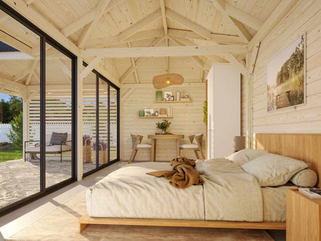 Bianca 213/513 (6x6m | 24.9m2) Glass Garden Room With Sliding Doors (Double Glazing Available) - Palmako UK
