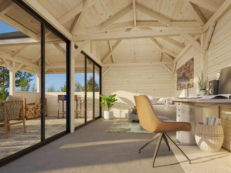 Bianca 223/523 (6x6m | 24.9m2) Glass Garden Room With Sliding Doors (Double Glazing Available) - Palmako UK