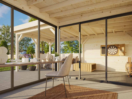 Lenna 410/710 (6x6m | 24.9m2) Glass Garden Room With Sliding Doors (Double Glazing Available)