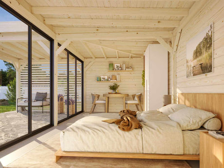 Lenna 413/713 (6x6m | 24.9m2) Glass Garden Room With Sliding Doors (Double Glazing Available) - Palmako UK