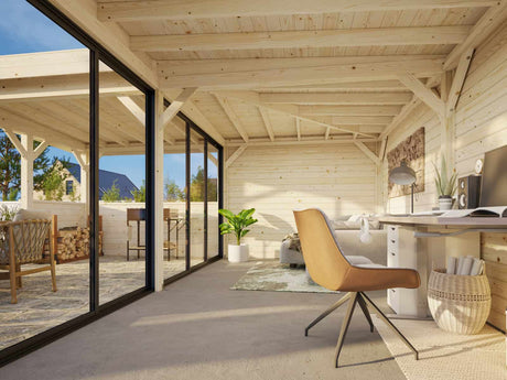 Lenna 423/723 (6x6m | 24.9m2) Glass Garden Room With Sliding Doors (Double Glazing Available) - Palmako UK