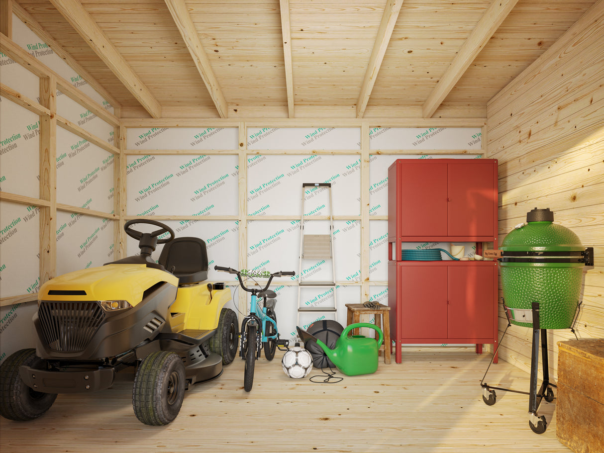 Kalle L (5.6x3.3m | 16.9m2) Two Room Pent Workshop - Palmako UK