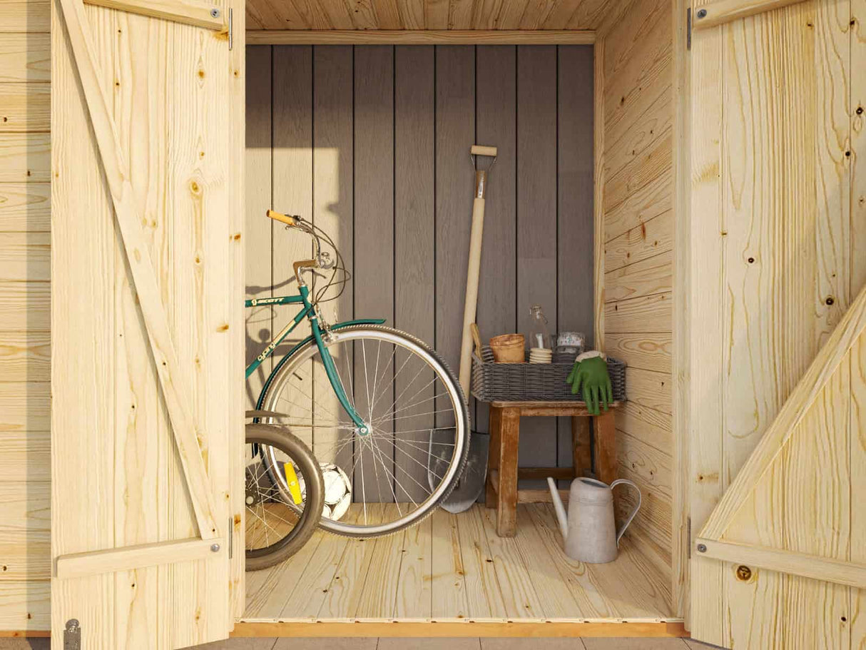Leif XS (2.3x1m | 2.2m2) Add-on Garden Side Shed - Palmako UK