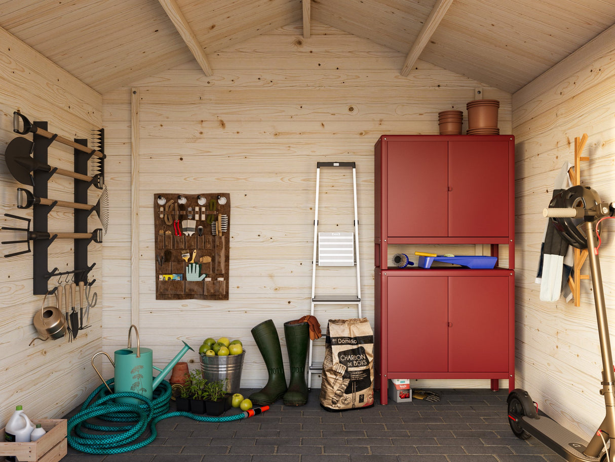 Lotta S (3x3m | 7.3m2 | 28mm) Garden Storage Log Cabin - Palmako UK