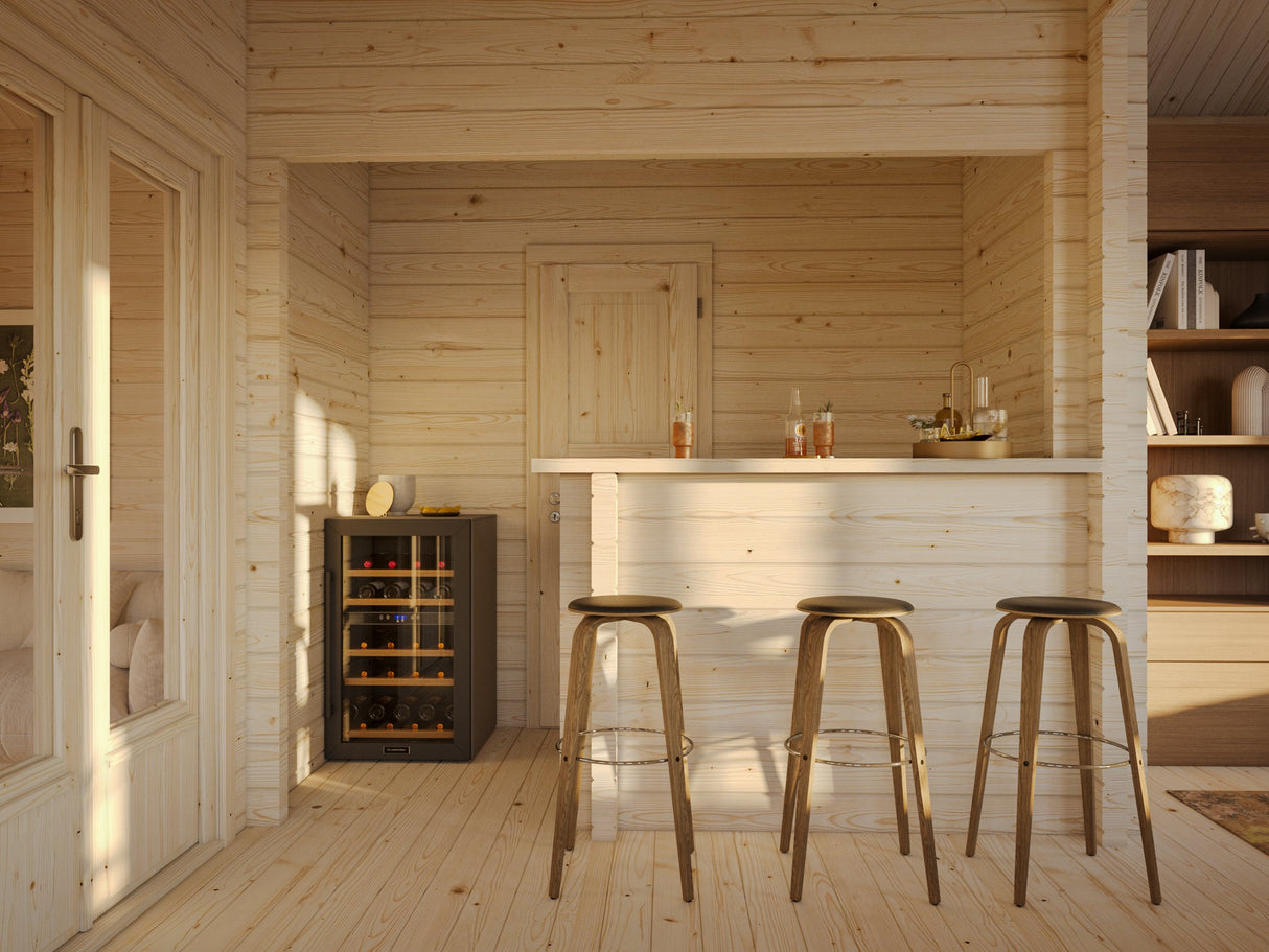 Anna L (8x5m | 26.8m2 | 70mm) Spacious Three Room Timber Garden House - Palmako UK