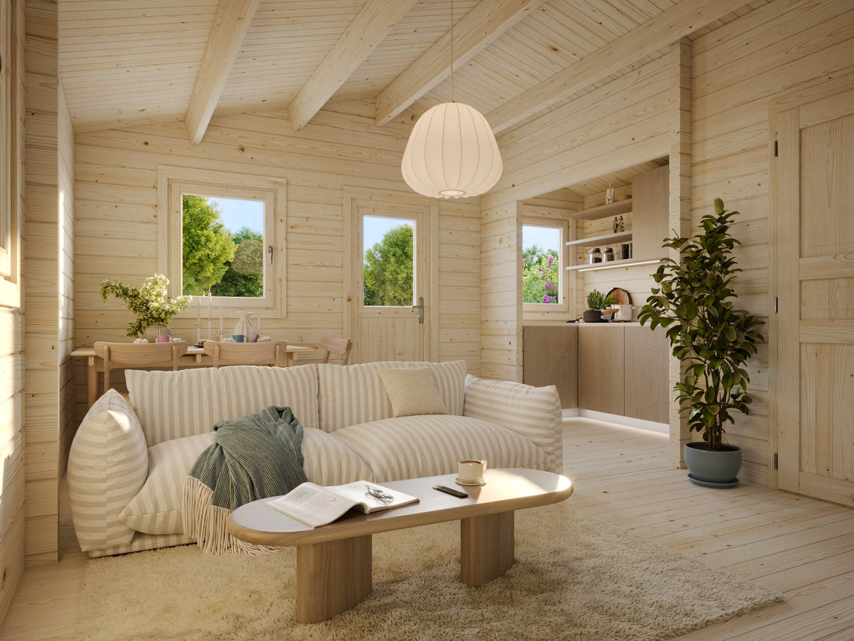 Emily (6.6x7.8m | 39.2m2 | 70mm) Traditional Timber Holiday House - Palmako UK