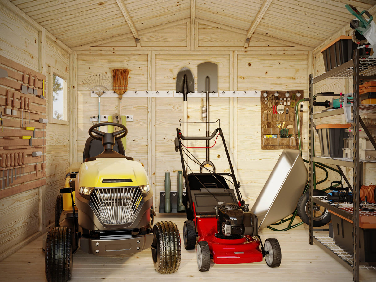 Dan L (2.7x5.5m | 14.7m2) Large Two Room Storage Shed - Palmako UK