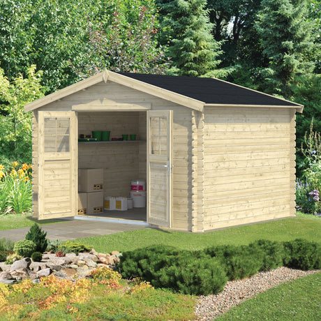 BELAIA 8,9m2 - 28 mm Log Shed - Palmako UK