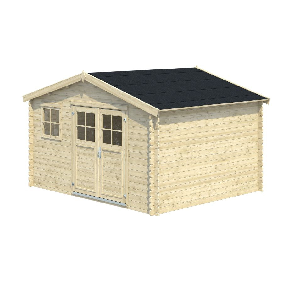 BELAIA 10,8m2 - 28 mm Garden Log Shed - Palmako UK