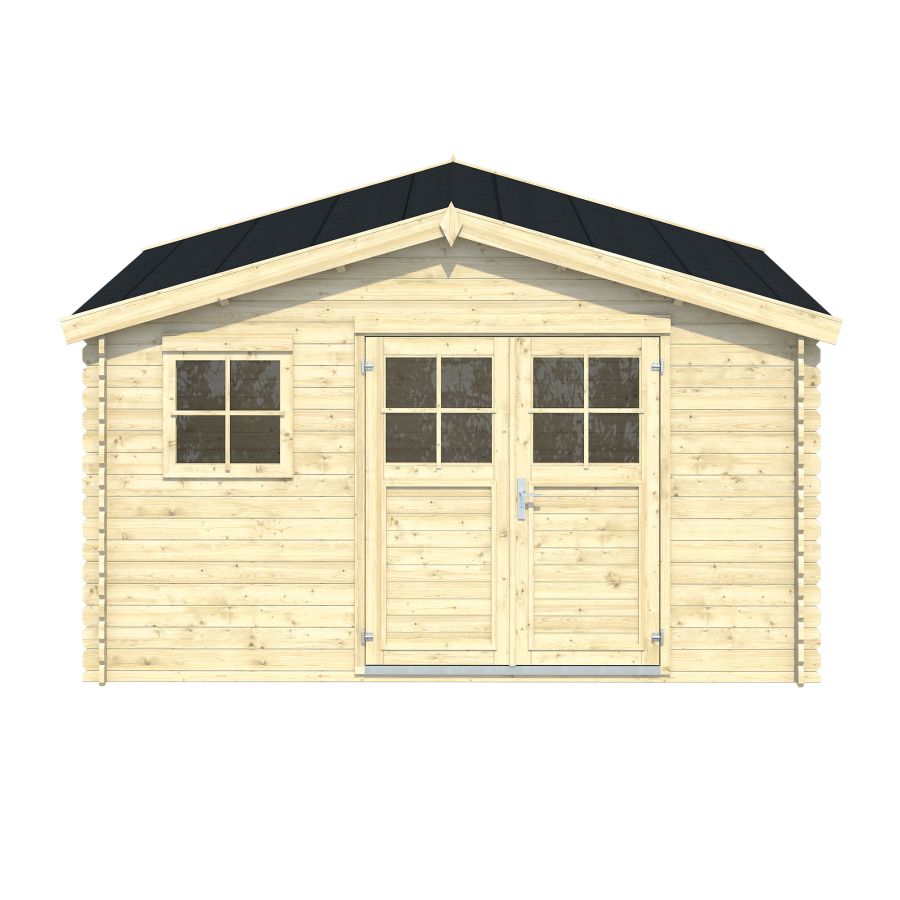 BELAIA 10,8m2 - 28 mm Garden Log Shed - Palmako UK