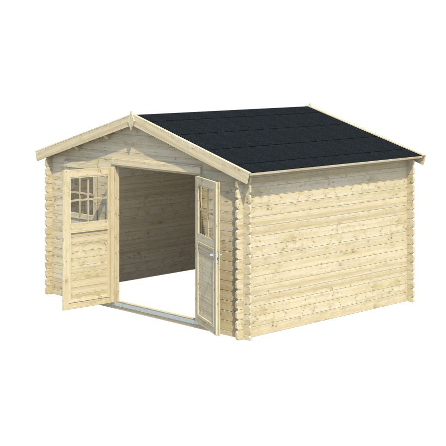 BELAIA 10,8m2 - 28 mm Garden Log Shed - Palmako UK