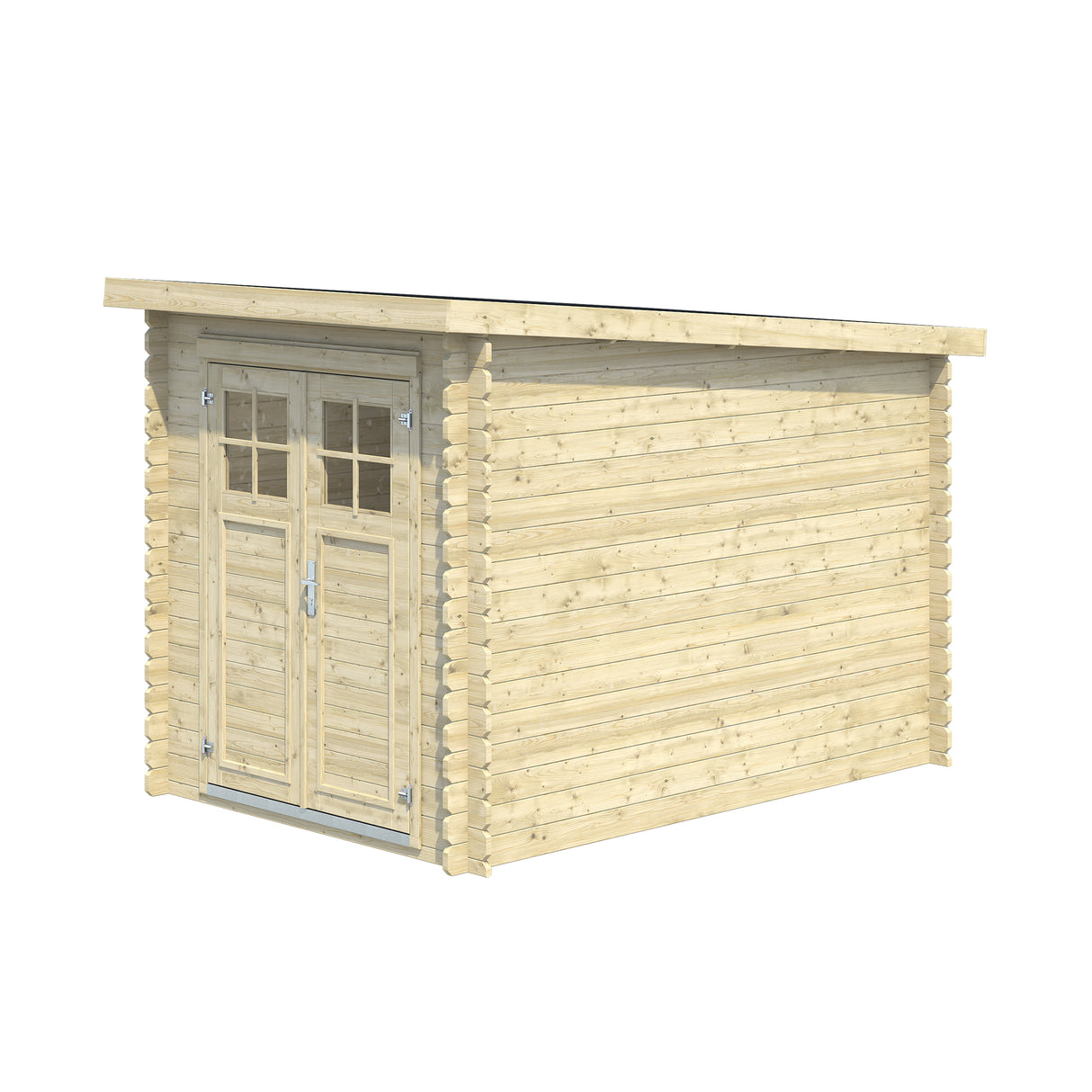 BELAIA 4,9m2 Pentroof - 28 mm Compact Log Shed - Palmako UK