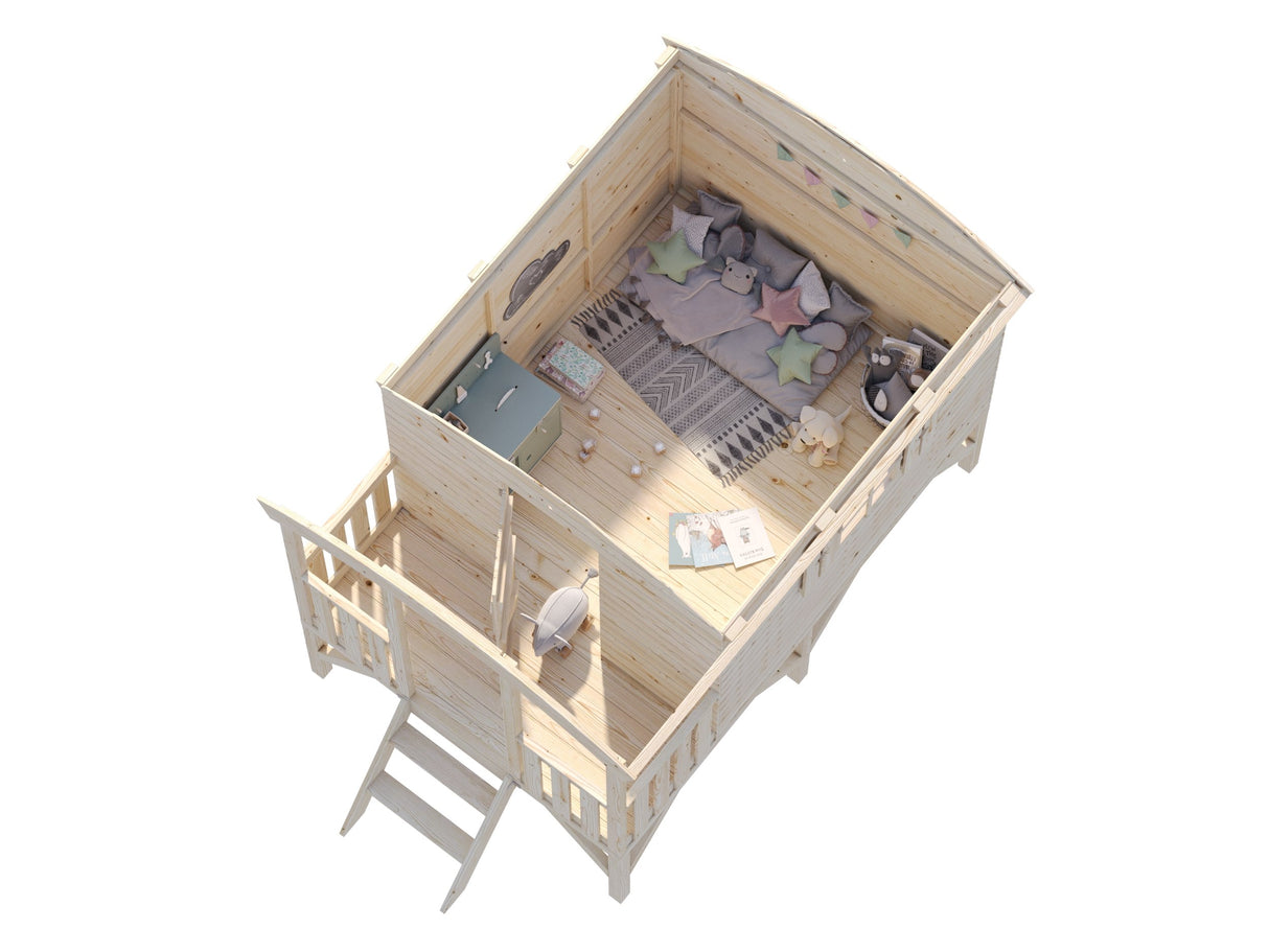 Huck (1.8x2m | 3.3m2 | 16mm) Playhouse - Palmako UK