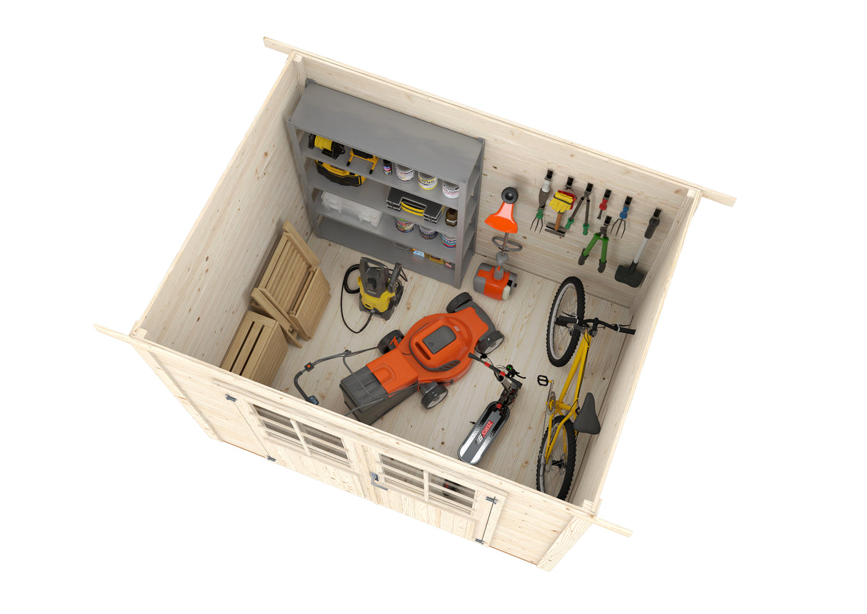 Melbourne (2,5x2m |4,8m2 |19mm) Pent roof Log Cabin