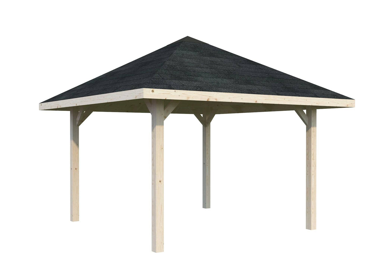 Bianca Gazebo S (3x3m | 8,3m2 | 120x120mm) Modern Gazebo with Pyramid Roof - Palmako UK