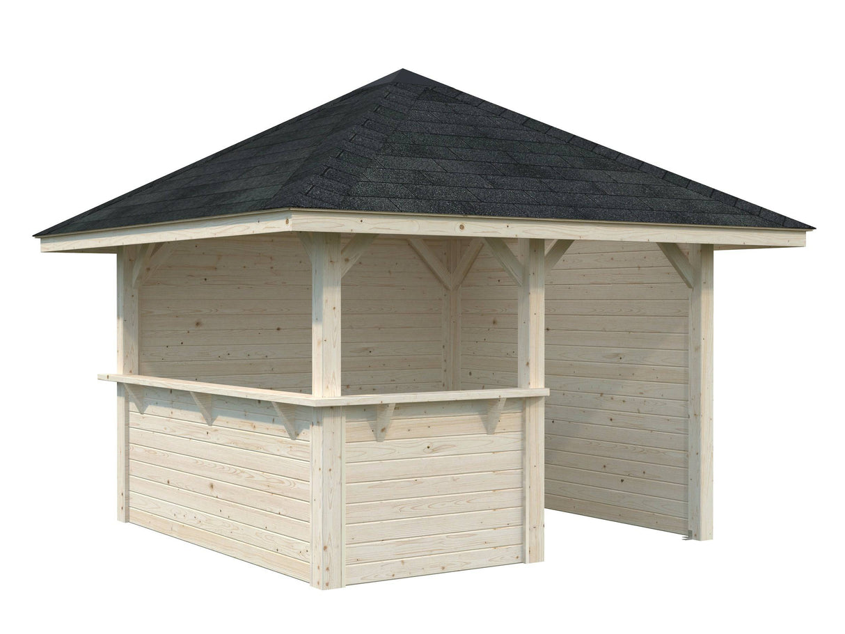 Bianca 102 (3x3m | 8.3m2) Corner Garden Bar - Palmako UK