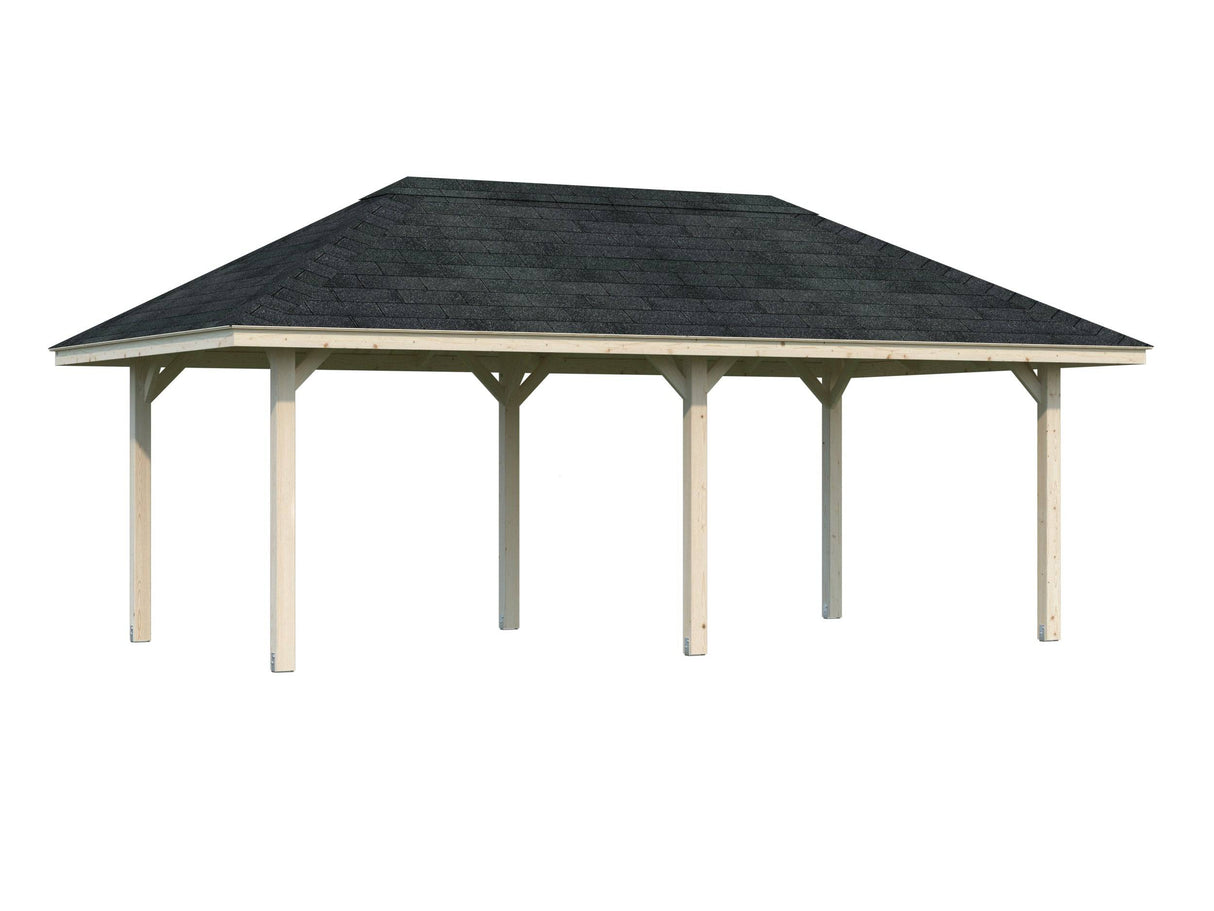 Bianca Gazebo M (5,9x3m | 16,6m2 | 120x120mm) Large Modern Gazebo With Pyramid Roof - Palmako UK