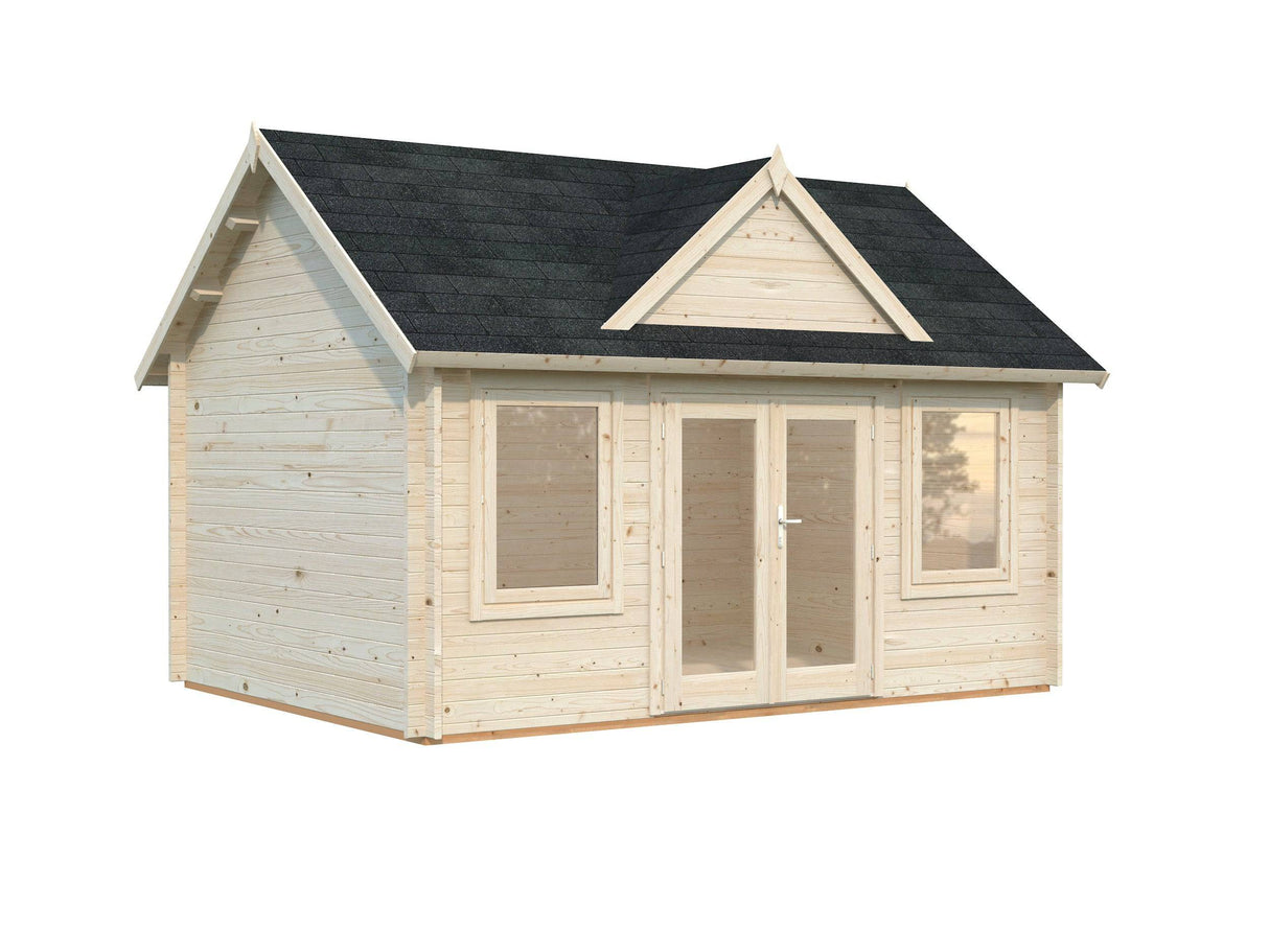 Claudia L (4,7x3,5m | 14,2m2 | 44mm) Clockhouse Style Log Cabin - Palmako UK