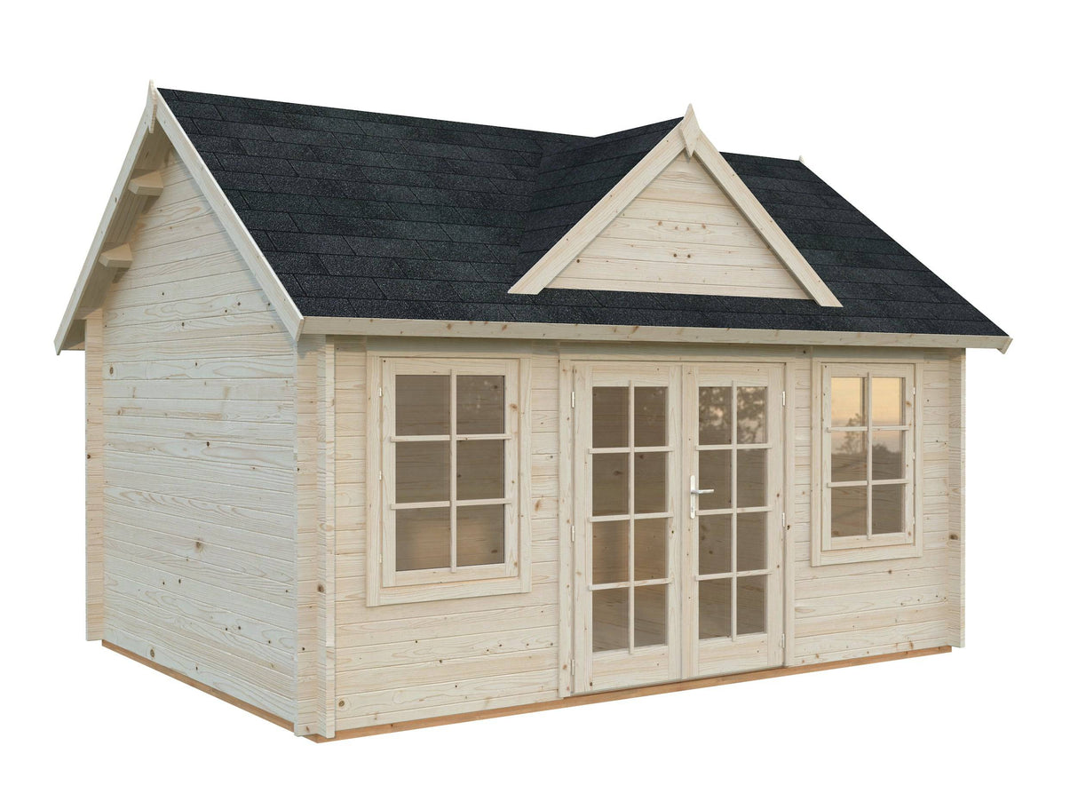 Claudia L (4,7x3,5m | 14,2m2 | 44mm) Clockhouse Style Log Cabin - Palmako UK