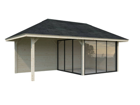 Bianca 205/505 (6x3m | 16.6m2) Glass Garden Room With Terrace (Double Glazing Available) - Palmako UK