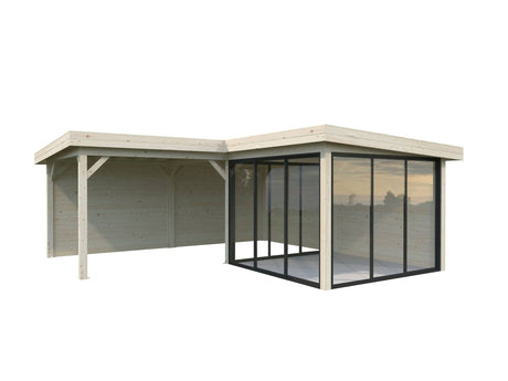 Lenna 412/712 (6x6m | 24.9m2) Glass Garden Room With Sliding Doors (Double Glazing Available) - Palmako UK