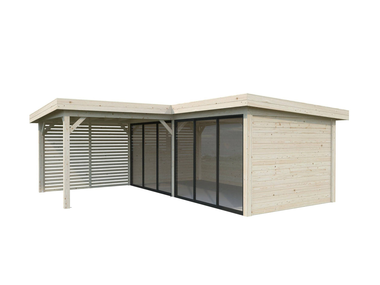 Lenna 413/713 (6x6m | 24.9m2) Glass Garden Room With Sliding Doors (Double Glazing Available) - Palmako UK