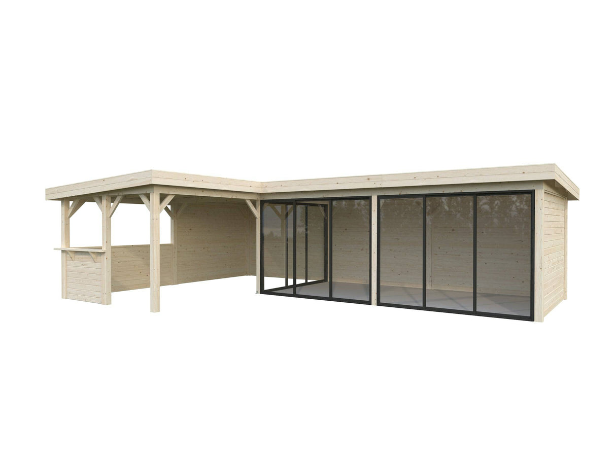 Lenna 420/720 (9x6m | 33.2m2) Glass Garden Room With Sliding Doors (Double Glazing Available) - Palmako UK