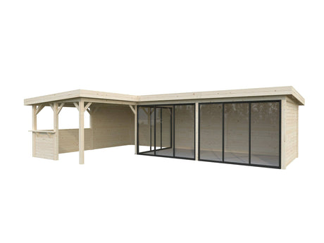 Lenna 420/720 (9x6m | 33.2m2) Glass Garden Room With Sliding Doors (Double Glazing Available) - Palmako UK