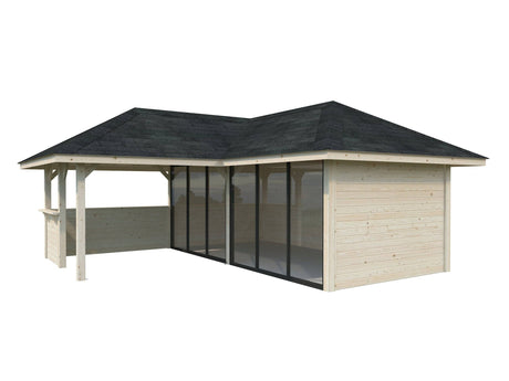 Bianca 222/522 (6x6m | 24.9m2) Glass Garden Room With Sliding Doors (Double Glazing Available) - Palmako UK