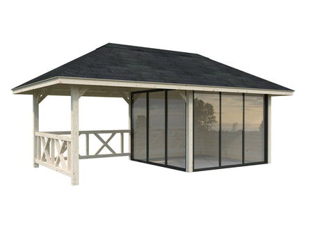Bianca 203/503 (6x3m | 16.6m2) Glass Garden Room With Gazebo (Double Glazing Available) - Palmako UK