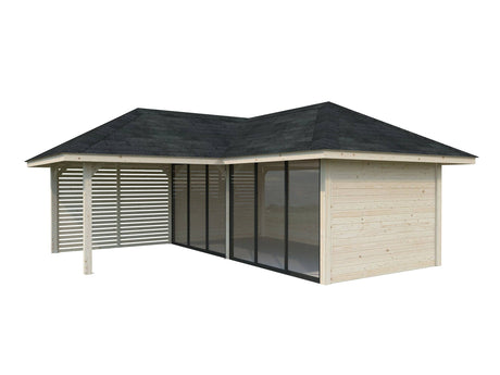 Bianca 213/513 (6x6m | 24.9m2) Glass Garden Room With Sliding Doors (Double Glazing Available) - Palmako UK
