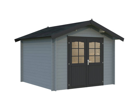 Lotta S (3x3m | 7.3m2 | 28mm) Garden Storage Log Cabin - Palmako UK