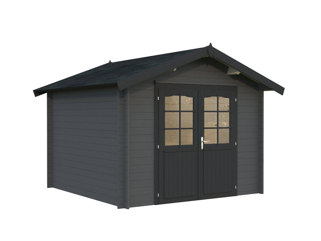 Lotta S (3x3m | 7.3m2 | 28mm) Garden Storage Log Cabin - Palmako UK