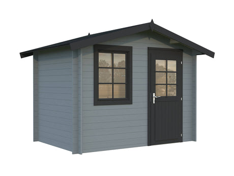 Klara S (3x2m | 4.7m2 | 28mm) Beach Hut Style Tiny Log Cabin or Garden Shed - Palmako UK
