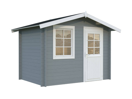 Klara S (3x2m | 4.7m2 | 28mm) Beach Hut Style Tiny Log Cabin or Garden Shed - Palmako UK