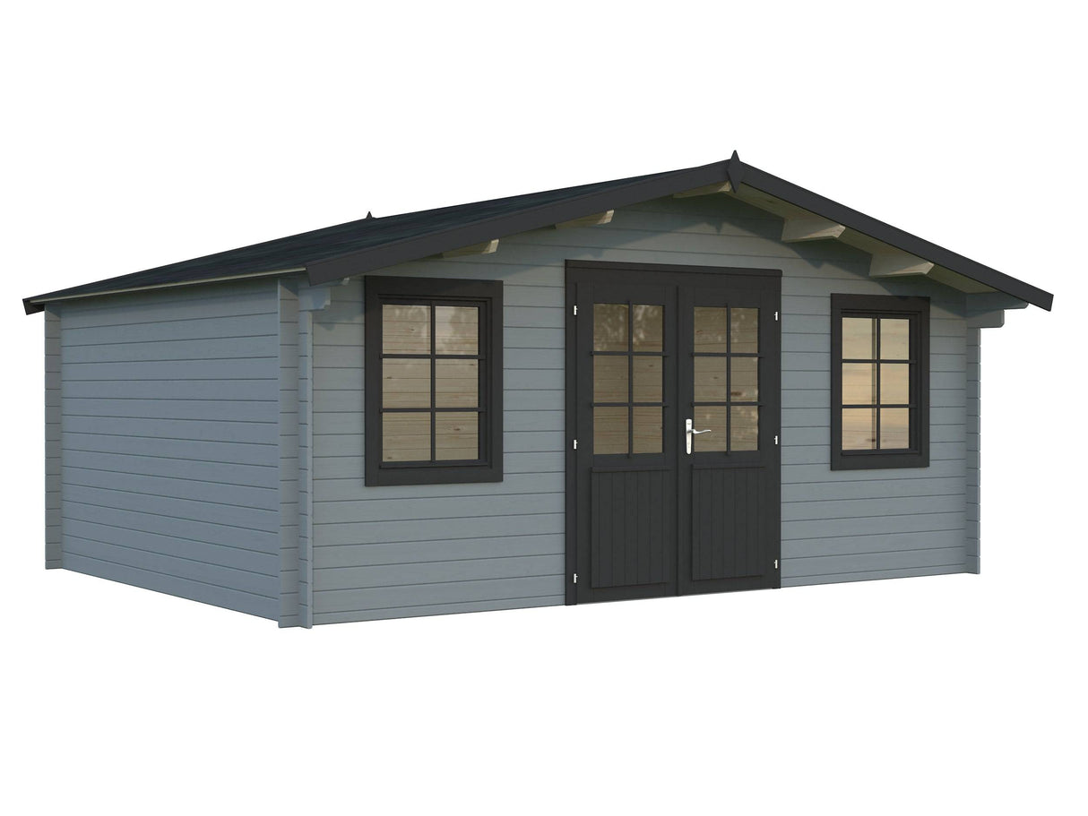 Klara L (5x3.8m | 17.0m2 | 28mm) Under 2.5m Garden Log Cabin - Palmako UK