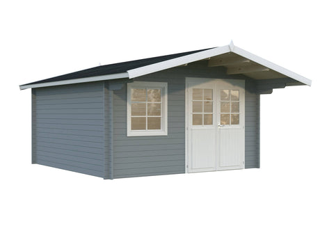 Britta S (4.1x4.1m | 14.6m2 | 40mm) Swiss Chalet Style Garden Log Cabin - Palmako UK