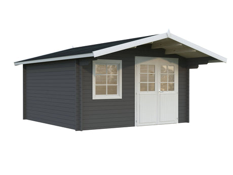 Britta S (4.1x4.1m | 14.6m2 | 40mm) Swiss Chalet Style Garden Log Cabin - Palmako UK