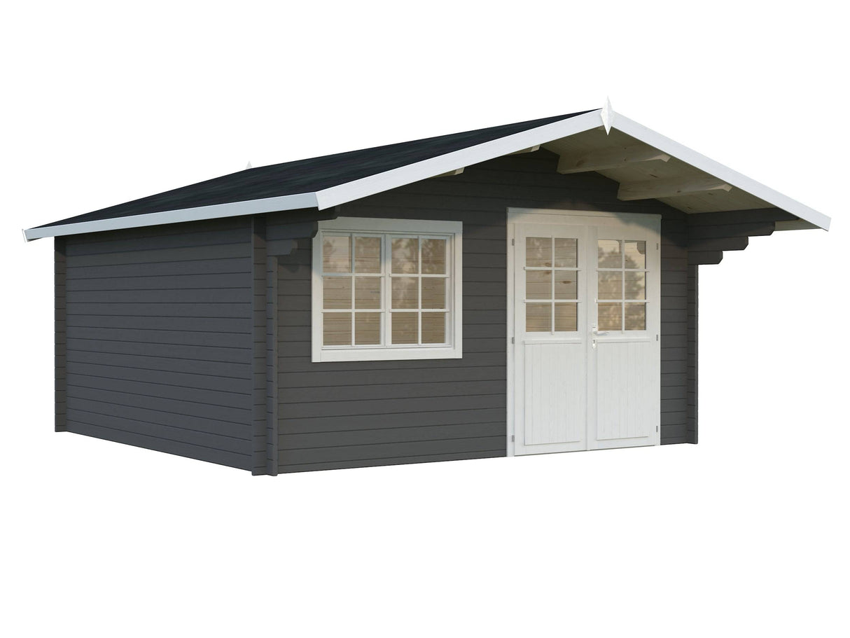 Britta M (4.5x4.5m | 17.5m2 | 40mm) Swiss Chalet Style Garden Log Cabin - Palmako UK