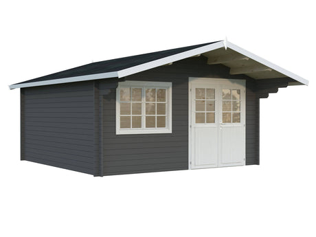 Britta M (4.5x4.5m | 17.5m2 | 40mm) Swiss Chalet Style Garden Log Cabin - Palmako UK