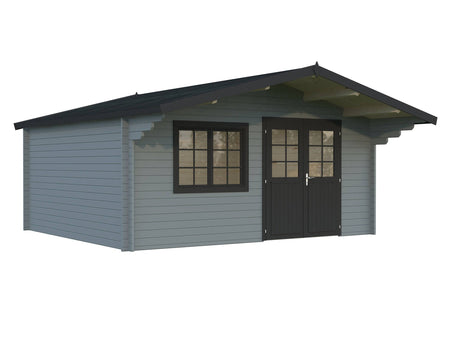 Britta L (5x4.5m | 19.7m2 | 40mm) Swiss Chalet Style Garden Log Cabin - Palmako UK