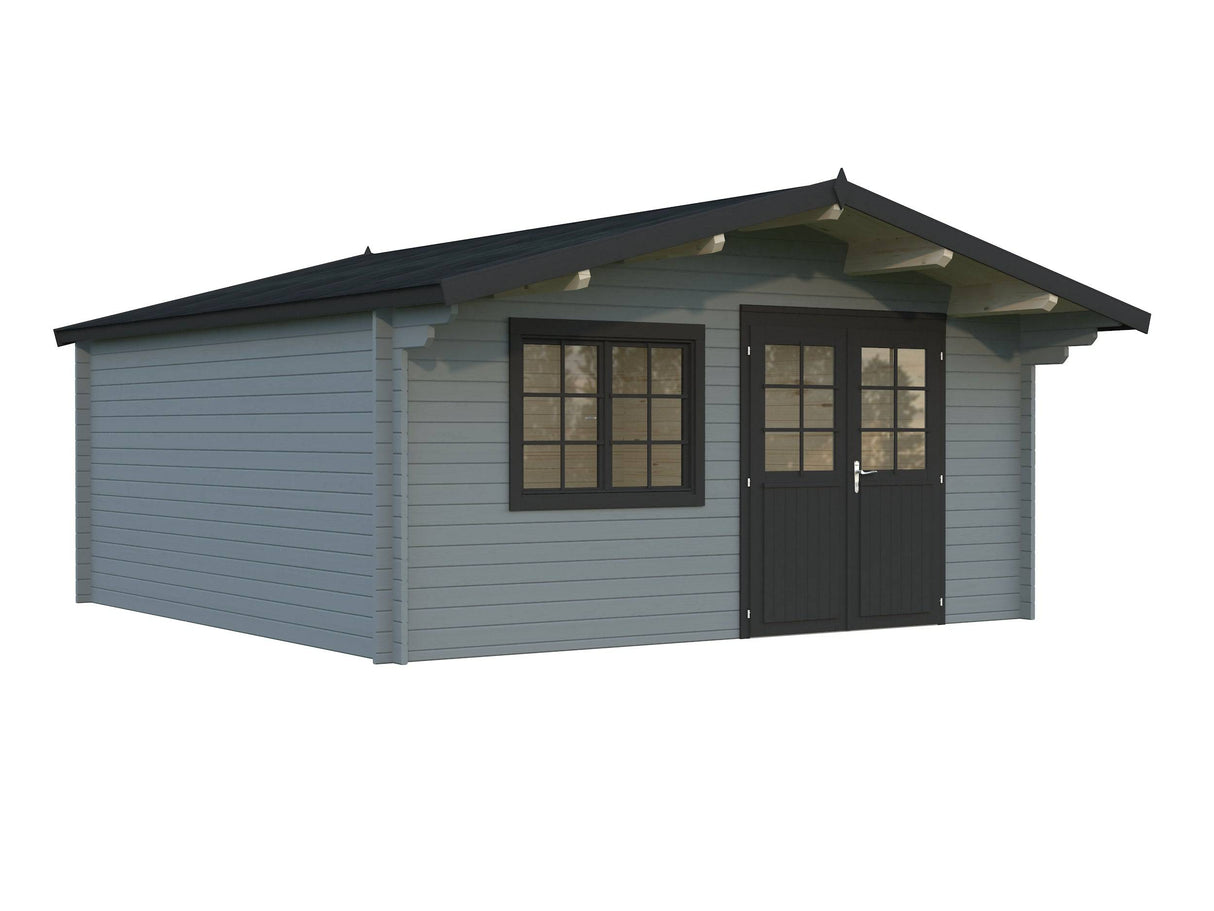 Britta XL (5x5m | 22.3m2 | 40mm) Swiss Chalet Style Garden Log Cabin - Palmako UK
