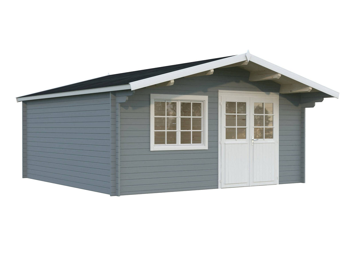 Britta XL (5x5m | 22.3m2 | 40mm) Swiss Chalet Style Garden Log Cabin - Palmako UK