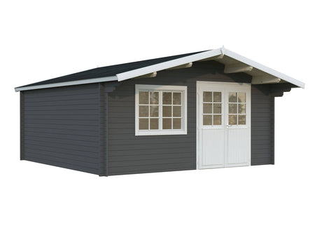 Britta XL (5x5m | 22.3m2 | 40mm) Swiss Chalet Style Garden Log Cabin - Palmako UK