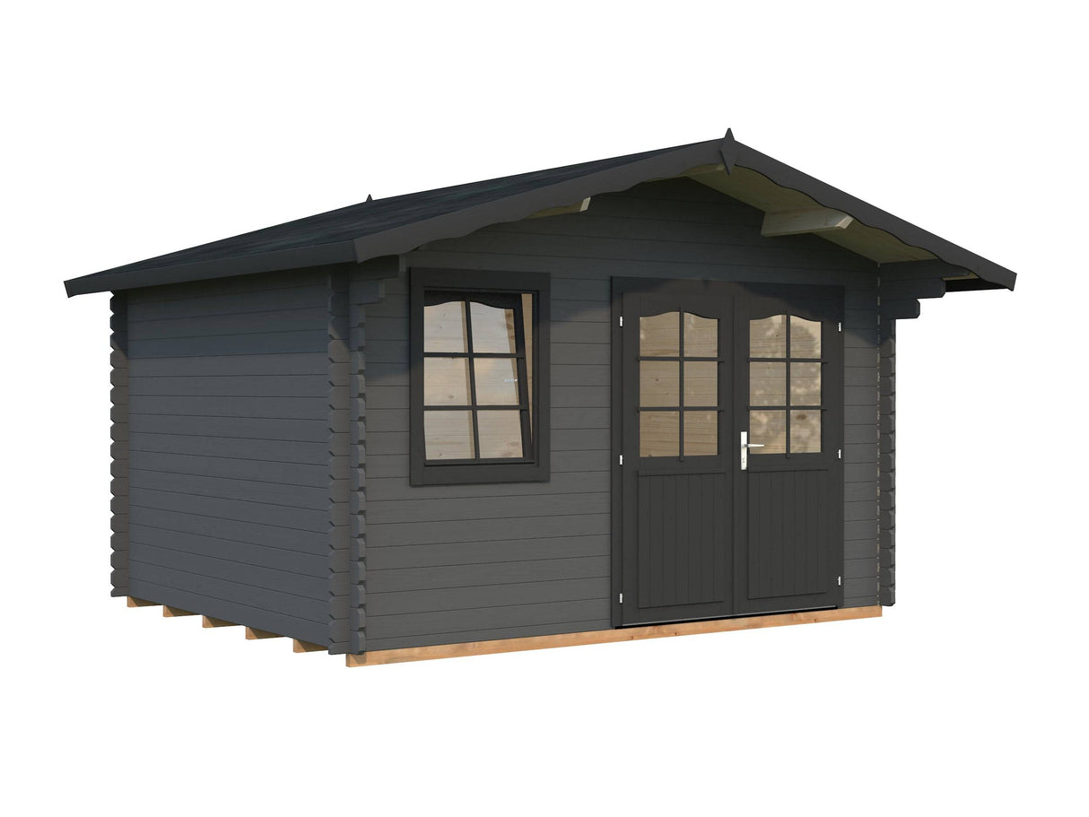 Emma M (3.8x3.2m | 10.4m2 | 34mm) Alpine Style Log Cabin - Palmako UK