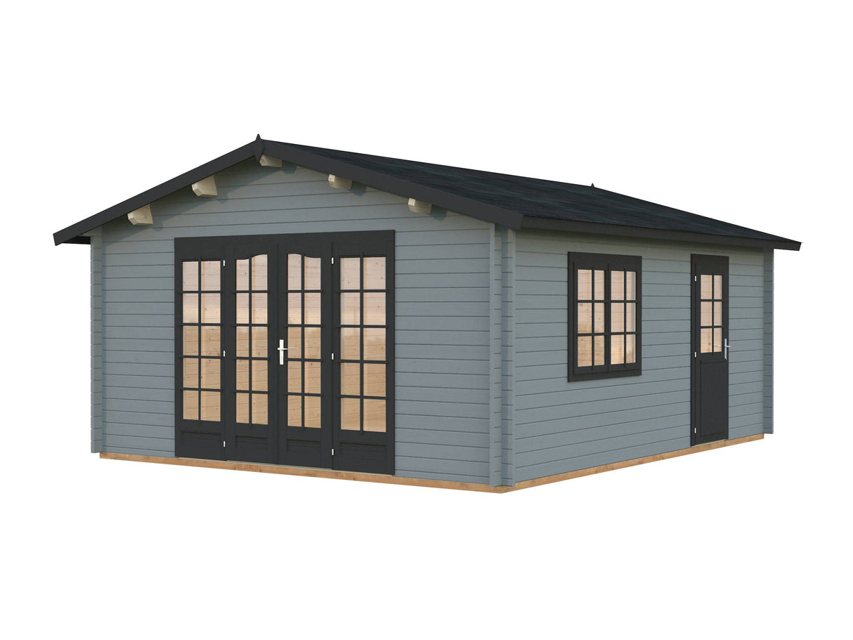 Irene L (4.7x5.7m | 23.9m2 | 44mm) Garden Log Cabin - Palmako UK