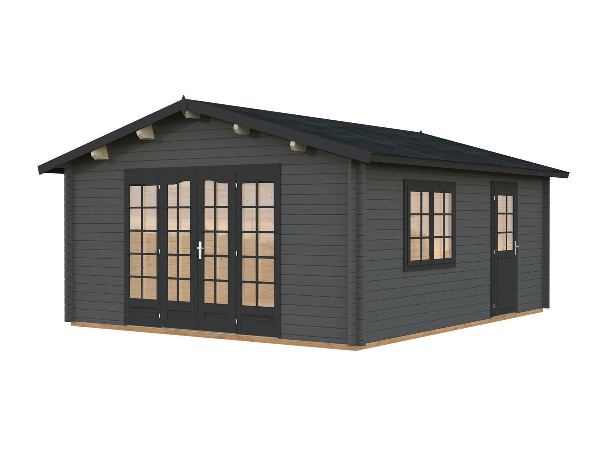 Irene L (4.7x5.7m | 23.9m2 | 44mm) Garden Log Cabin - Palmako UK
