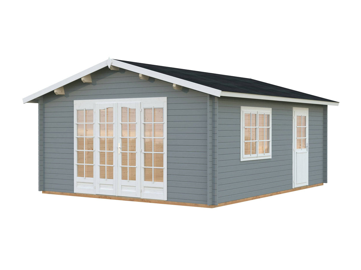 Irene L (4.7x5.7m | 23.9m2 | 44mm) Garden Log Cabin - Palmako UK