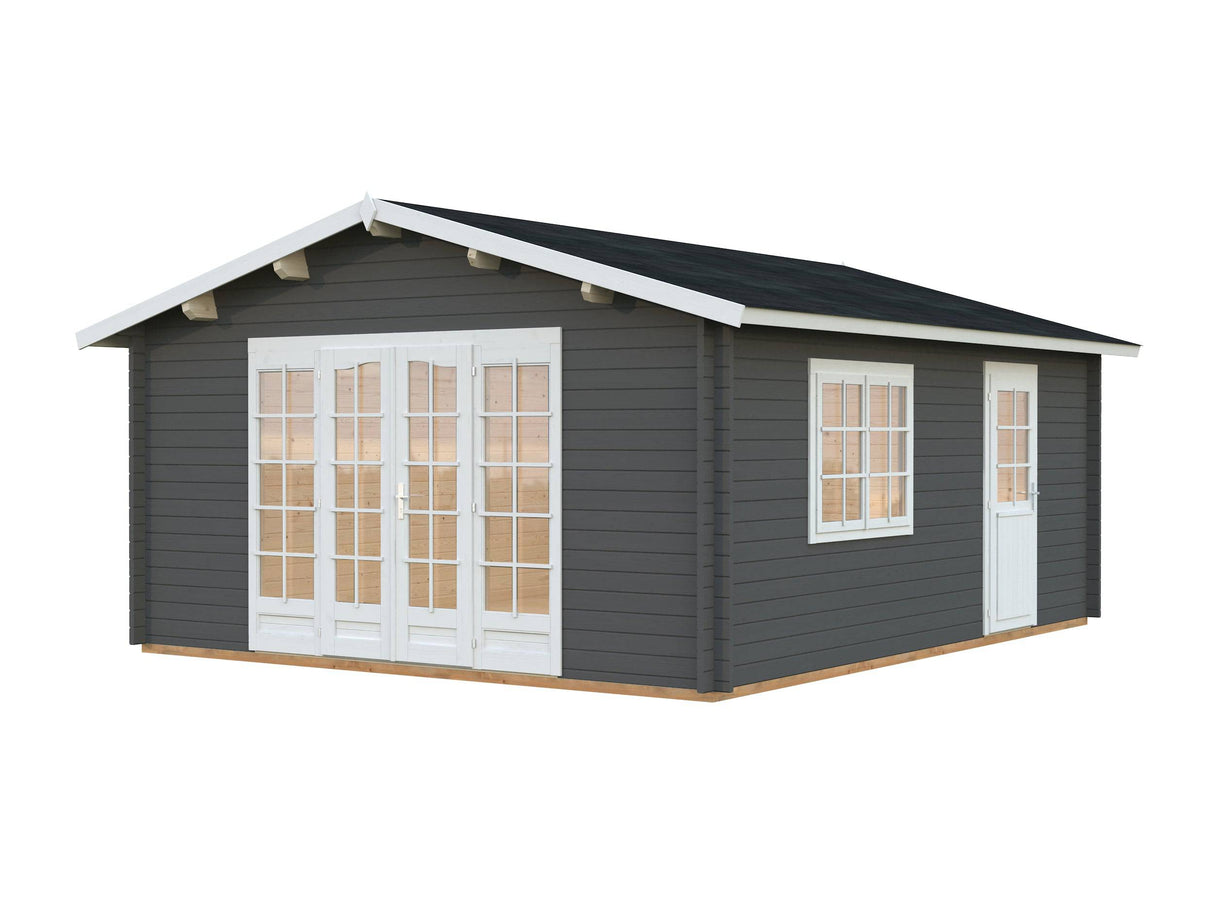 Irene L (4.7x5.7m | 23.9m2 | 44mm) Garden Log Cabin - Palmako UK